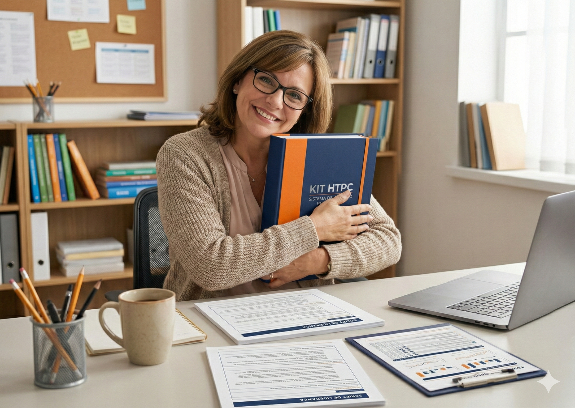 Coordenadora com HTPC Pronto